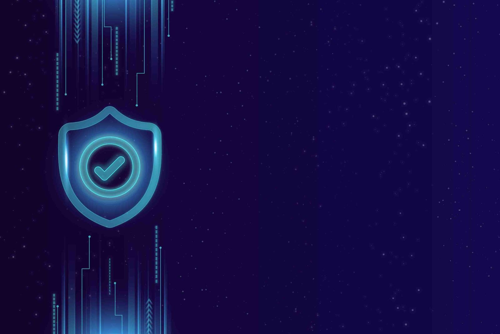 Glowing digital shield in a dark network environment